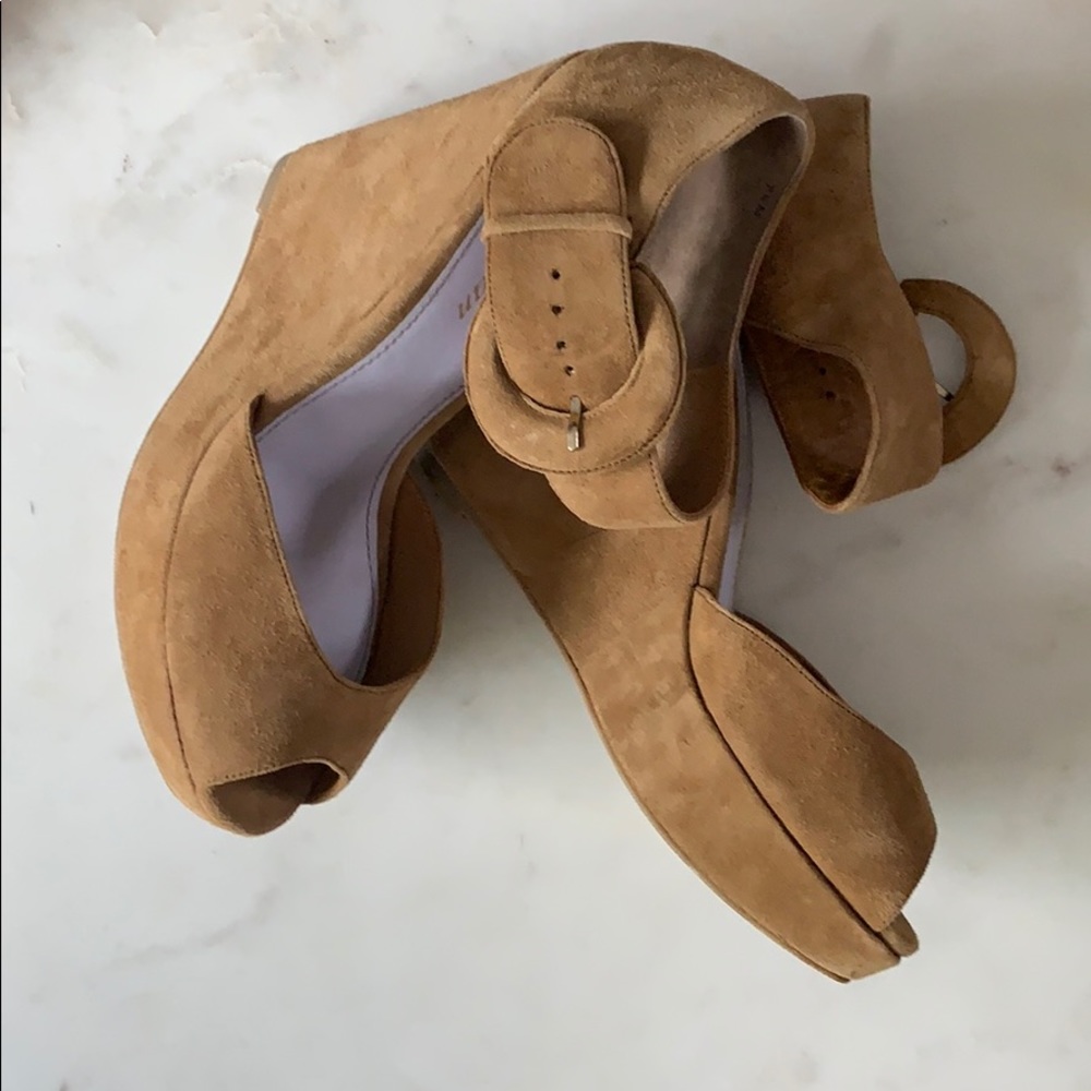 Delman. Brand New Chunky suede Wedges